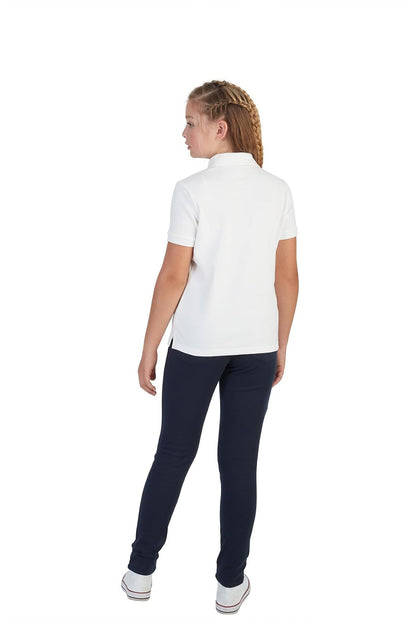 French Toast Girls' Short Sleeve Picot Collar Polo School Uniform Shirt (Standard and Plus)