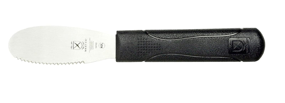 Mercer Culinary Millennia Cuchillos y Utensilios Profesionales - 3.5-Inch Wavy Edge Spreader - Negro -