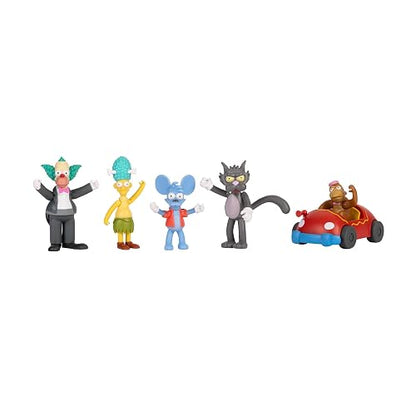 Jakks Pacific - The Simpsons Multipack de Figuras 2.5″ Krusty The Clown Show – Set Coleccionable con Personajes Icónicos para Fans y Niños 4+ Años
