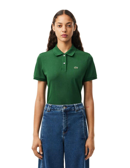 Lacoste Polo Petit Piqué Corte Regular Mujer - CH - Verde