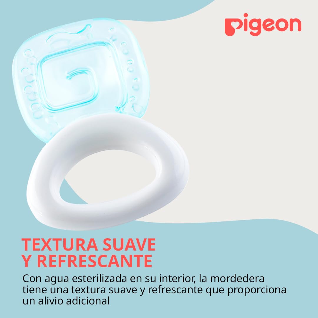 PIGEON | Mordedera para Bebe Refrigérable - Cuadrado | Cosas para Bebes Ideal para Aliviar la Dentición | Estimula Desarrollo Motor de Bebes Recien Nacidos | Incluye Certificación de Seguridad