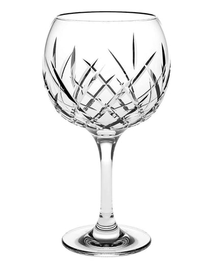 Juego de 6 Copas para Ginebra de Vidrio de 620 ml- Cristaleria italiana - Vidrio Cortado - Para Ginebra, Champaña, Vino, Cocteleia, Camarones, Ceviche...