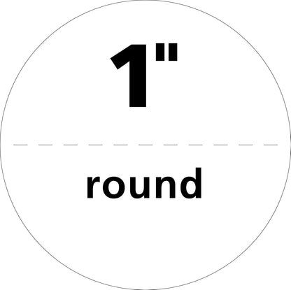 Avery 5247 - Sellos de correo para impresoras láser y de inyección de tinta, redondos, 2.54 cm, 600 unidades, color blanco