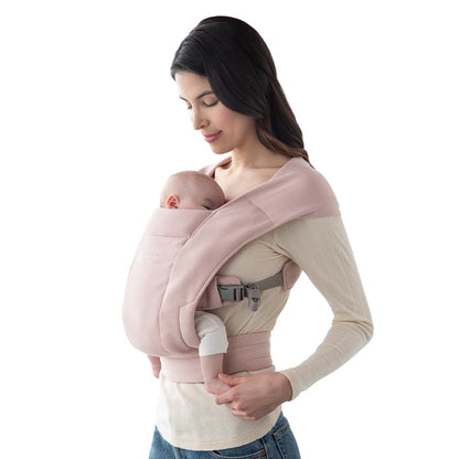 Ergobaby Embrace - Portabebés para recién nacidos a niños pequeños, portabebés transpirables para el verano, elementos esenciales acogedores (7-25 libras), punto Ponte, color rosa rubor