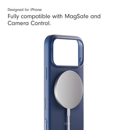 Beats - Funda en Modo Horizontal con MagSafe de Beats para el iPhone 17 con Control de la Cámara, Soporte y Correa, Acabado Mate con Forro de Microfibra – Azul subsuelo