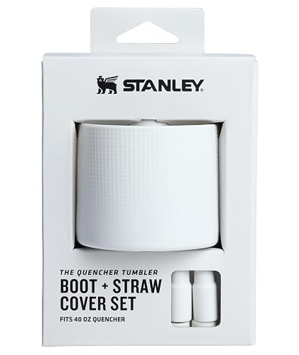 Stanley Quencher - Tapa de Tapa para Botas y popote, Protector de Silicona Antideslizante para Vaso con asa, Juego de Accesorios para Taza de Beber de Acero Inoxidable, sin BPA