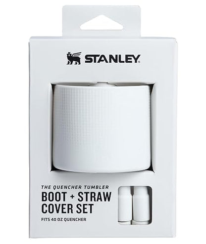 Stanley Quencher - Tapa de Tapa para Botas y popote, Protector de Silicona Antideslizante para Vaso con asa, Juego de Accesorios para Taza de Beber de Acero Inoxidable, sin BPA