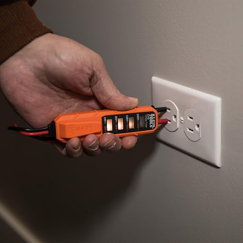 Klein Tools - Kit de prueba eléctrica con probador de voltaje sin contacto de doble rango con linterna y probador electrónico CA/CD NCVT3PKIT