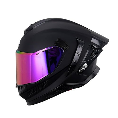 Casco para Moto Integral - Casco Motocicleta Marca Edge - Visor Doble ANTIVAHO - Cascos para Motos Certificados Dot Moto - Accesorios para Moto Motocross Motocicleta