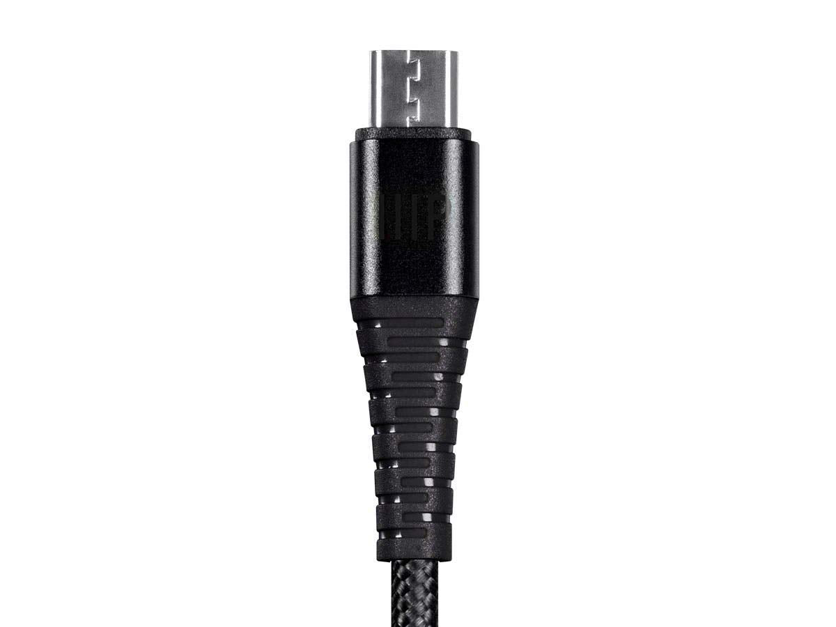 Monoprice USB 2.0 Micro B to Type A Charge & Sync Cable - 3 Feet - Black Nylon-Braid, Durable, Kevlar-Reinforced - AtlasFlex Series