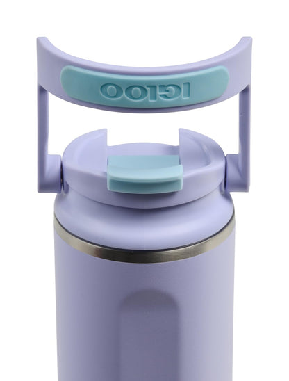 Igloo, Vaso FlipNSip de 20 onzas, Taza de Viaje Reutilizable, Taza de hidratación aislada de Acero Inoxidable para Bebidas Calientes y frías, Lila