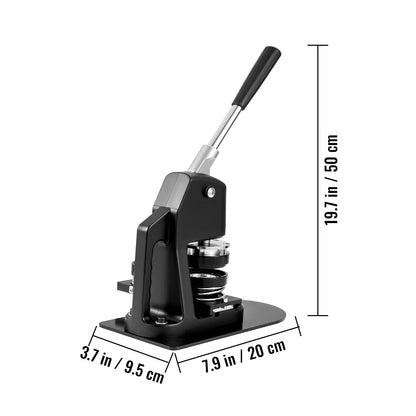 VEVOR - Máquina para hacer botones, varios tamaños de 1.25 + 2.25 pulgadas, kit de prensa de perforación de insignia, regalos para niños, suministros para hacer botones con 500 piezas de botón y