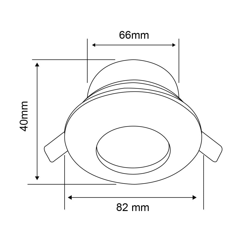 Tecnolite - Lámpara Downlight Empotrable a Prueba de Vapor, Potencia Máx. 50 W, Base GX5.3, No incluye foco