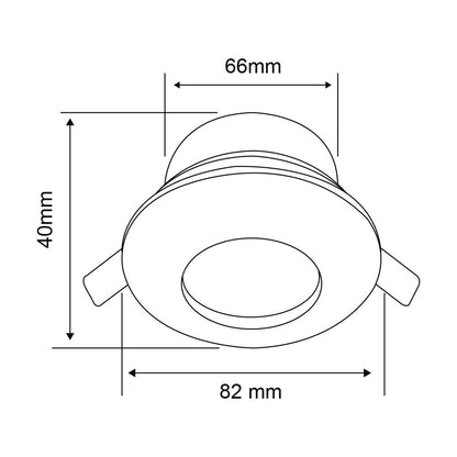 Tecnolite - Lámpara Downlight Empotrable a Prueba de Vapor, Potencia Máx. 50 W, Base GX5.3, No incluye foco