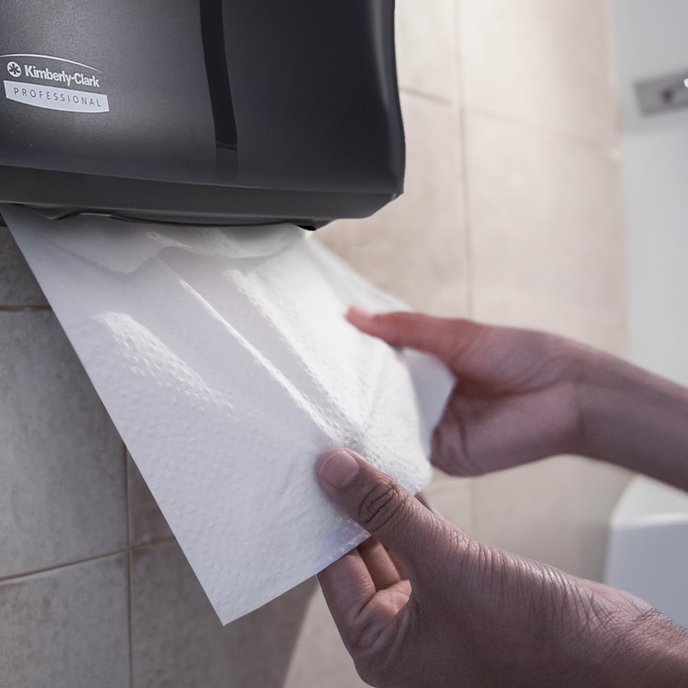 Kimberly-Clark Toalla Interdoblada para Manos Sanitas, Caja con 20 Fajillas de 100 Toallas, con Grabado, Professional