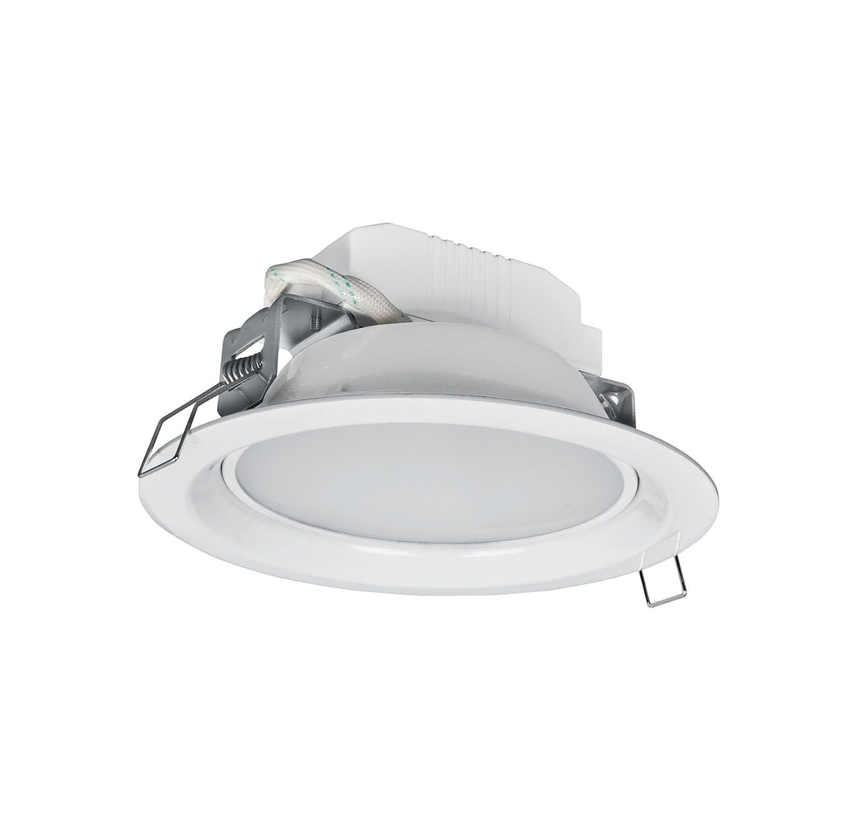 Volteck Lait EMP-100LC, Luminario LED empotrable de 5 W, luz blanca cálida 3000K, redondo, color blanco
