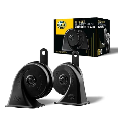 HELLA MIDNIGHT 410/Claxon/Bocina de caracol 490 Hz (011225161) Para Auto/Vehiculo/Automóvil/Carro, SUV/Camioneta, Motocicleta, Camión, Universal.