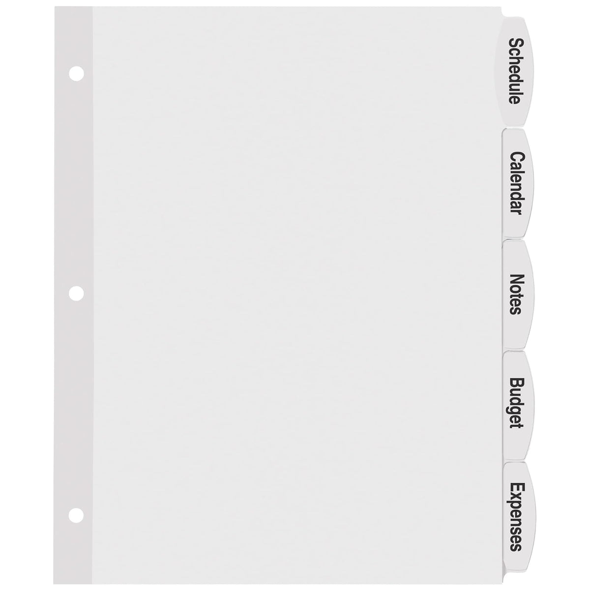 Avery Big Tab - Separadores de etiquetas blancas imprimibles con Easy Peel, 5 pestañas, 20 juegos (14434)