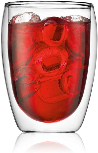 Bodum - 4559-10-12US Bodum Pavina Double Wall Insulated Glasses, 12 Oz. (6-Pack), Clear