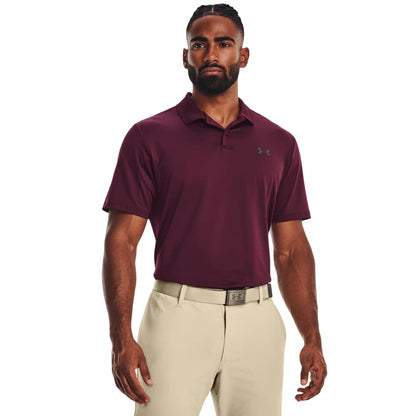 Under Armour Performance 3.0 Playera de Golf, Hombre - Rojo (Dark Maroon - Pitch Gray - 600) - CH