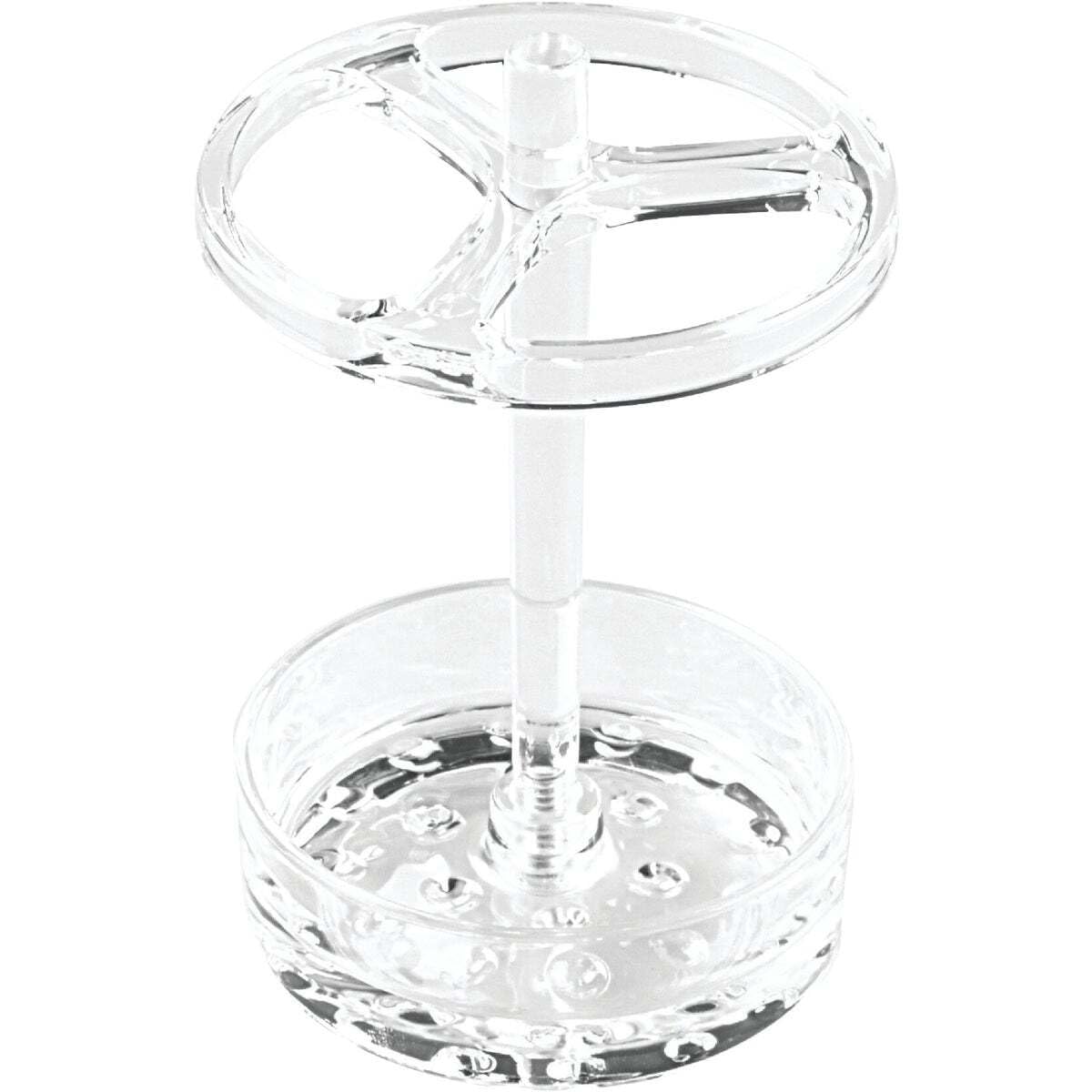 InterDesign Eva Soporte para cepillos de Dientes, Gran portacepillos en plástico, Organizador de baño para cepillos dentales, Transparente