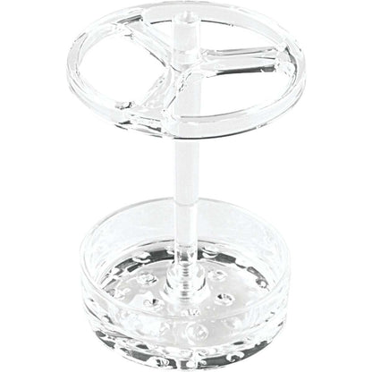 InterDesign Eva Soporte para cepillos de Dientes, Gran portacepillos en plástico, Organizador de baño para cepillos dentales, Transparente