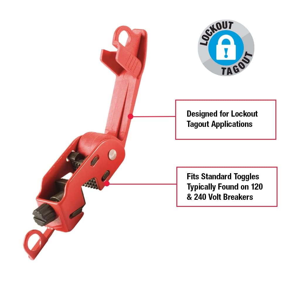 Master Lock Bloqueo de Disyuntor 493B | Estándar individual y doble, 1 unidad, palanca