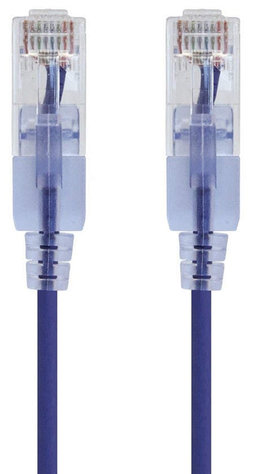 Monoprice SlimRun Cable de Conexión Ethernet Cat6A, 10 Gbit/s - Púrpura - 3ft - Paquete de 10