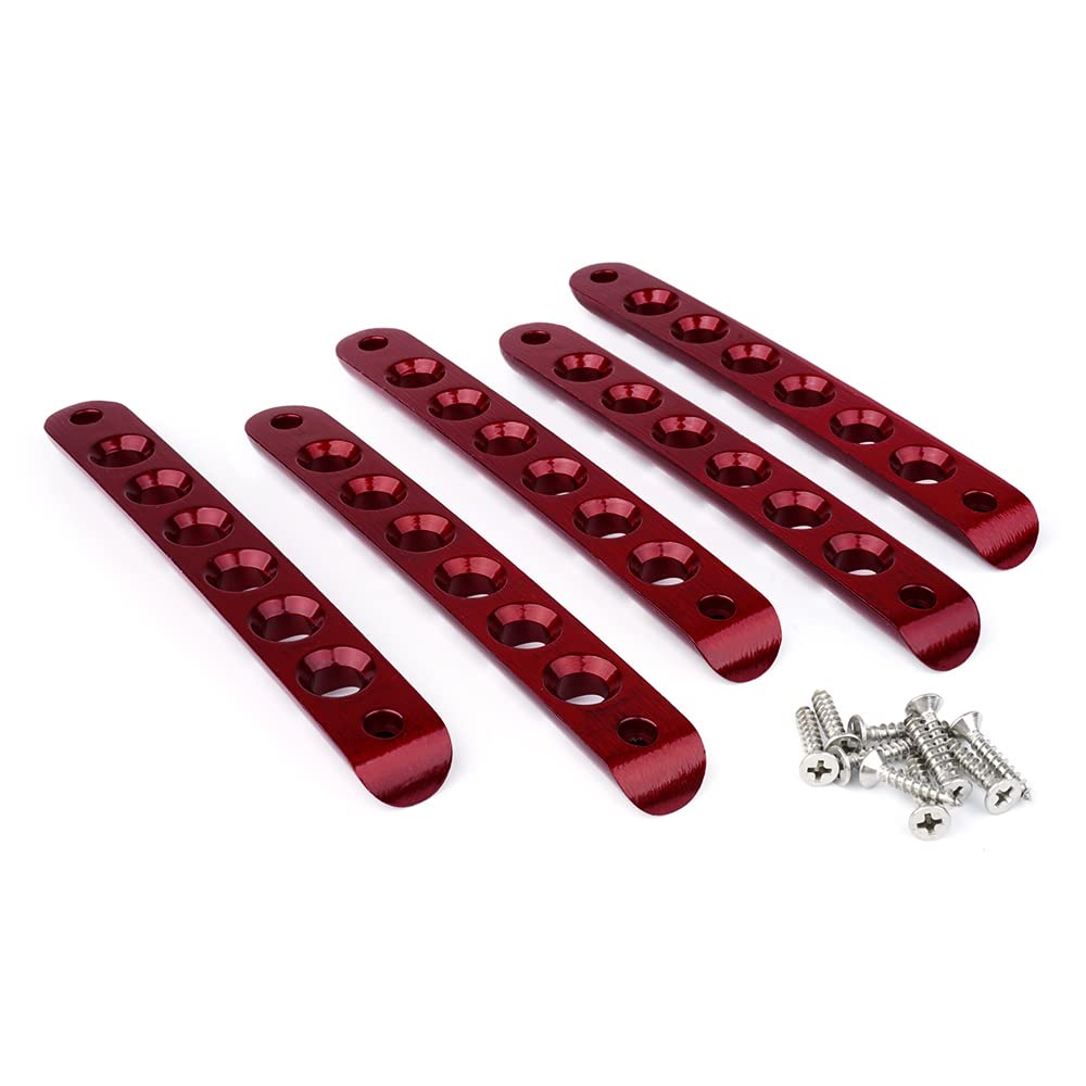 Xprite - Juego de 5 piezas de insertos de aluminio cepillado para manija de puerta lateral y molduras de cubierta compatibles con Jeep Wrangler JK JKU Unlimited Sahara Rubicon 4 puertas, duradero,