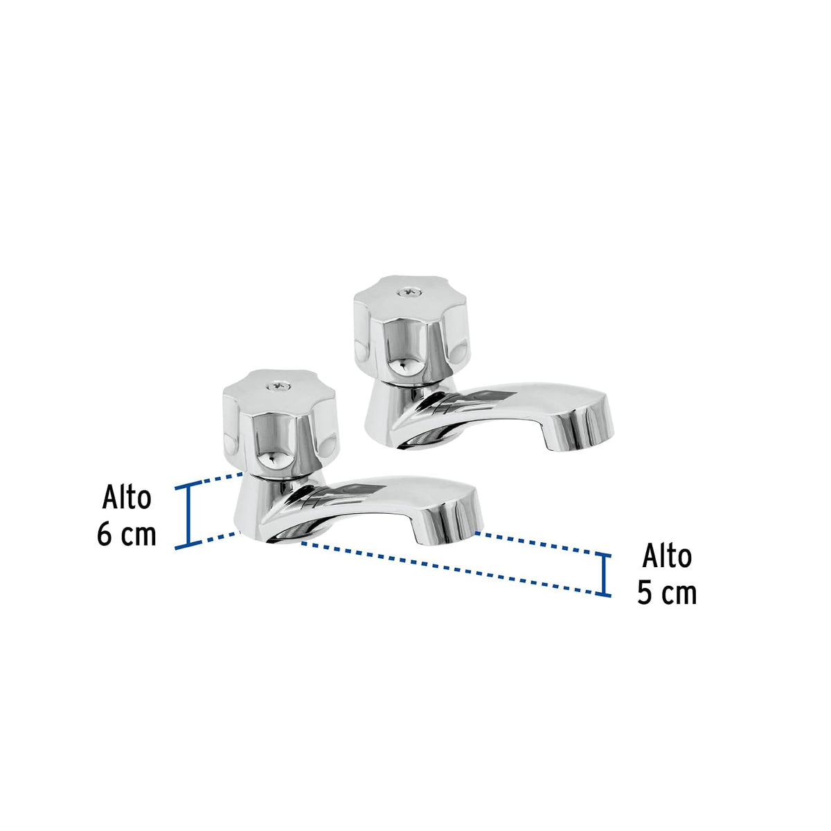 Foset Basic MP-242, Juego 2 llaves plásticas individuales para lavabo