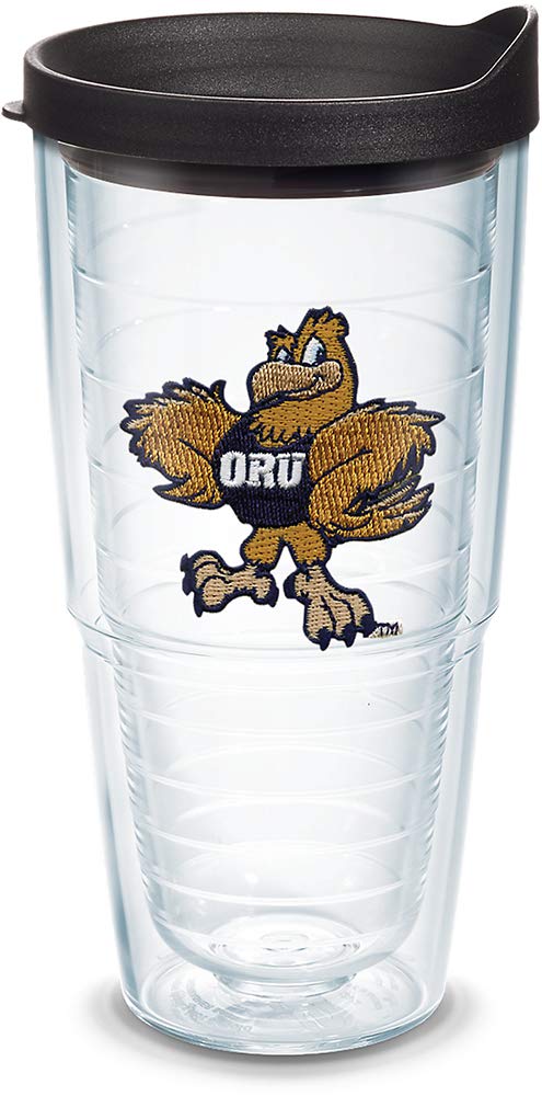 Tervis Vaso con Tapa, Diseños de Equipos Universitarios NCAA - Oral Roberts Univ - 24 Oz - Transparente
