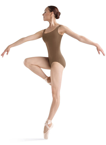 Bloch Faire Microlux Maillot sin Mangas para Ballet - M - almendra