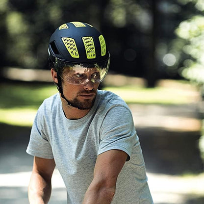 ABUS Stadthelm Hyban 2.0 Ace - Fahrradhelm mit Visier, Licht und ABS-Hartschale - für Damen und Herren