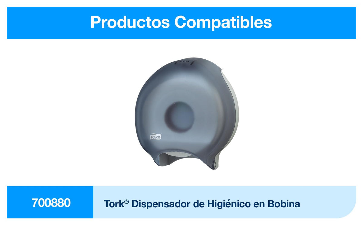 Tork Papel Higiénico en Bobina 12 Rollos x 200 m – Papel para Baño Dispensación Continua 2 Capas Hoja Doble, 9 cm, para Baños de Alto Tráfico Institucional – Color Blanco