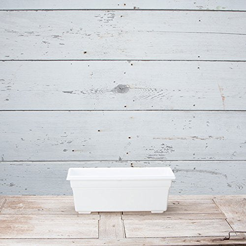 Countryside Flower Box Planter, White, 18-Inch