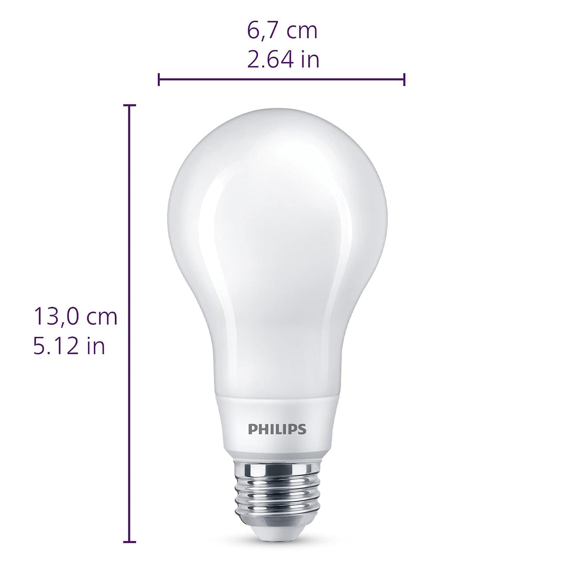 Philips LED White Dial Falker Frosted A19, tecnología de confort de ojos, 1100 lúmenes, blanco suave/blanco brillante/neutral blanco/blanco frío/luz de día (2700-5000K), 9W = 75W, T20 certificado