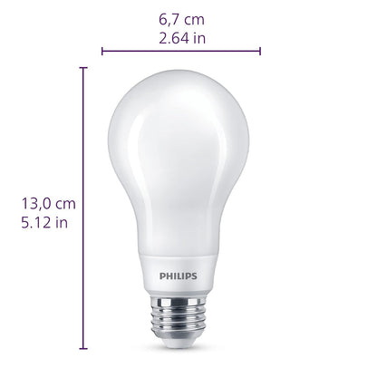 Philips LED White Dial Falker Frosted A19, tecnología de confort de ojos, 1100 lúmenes, blanco suave/blanco brillante/neutral blanco/blanco frío/luz de día (2700-5000K), 9W = 75W, T20 certificado