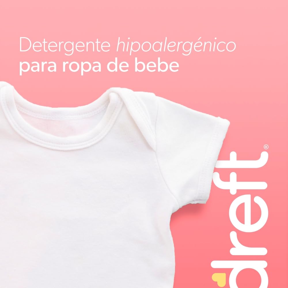 Dreft Detergente Líquido Newborn, hipoalergénico para ropa de bebé, 2,48L