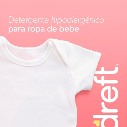 Dreft Detergente Líquido Newborn, hipoalergénico para ropa de bebé, 2,48L