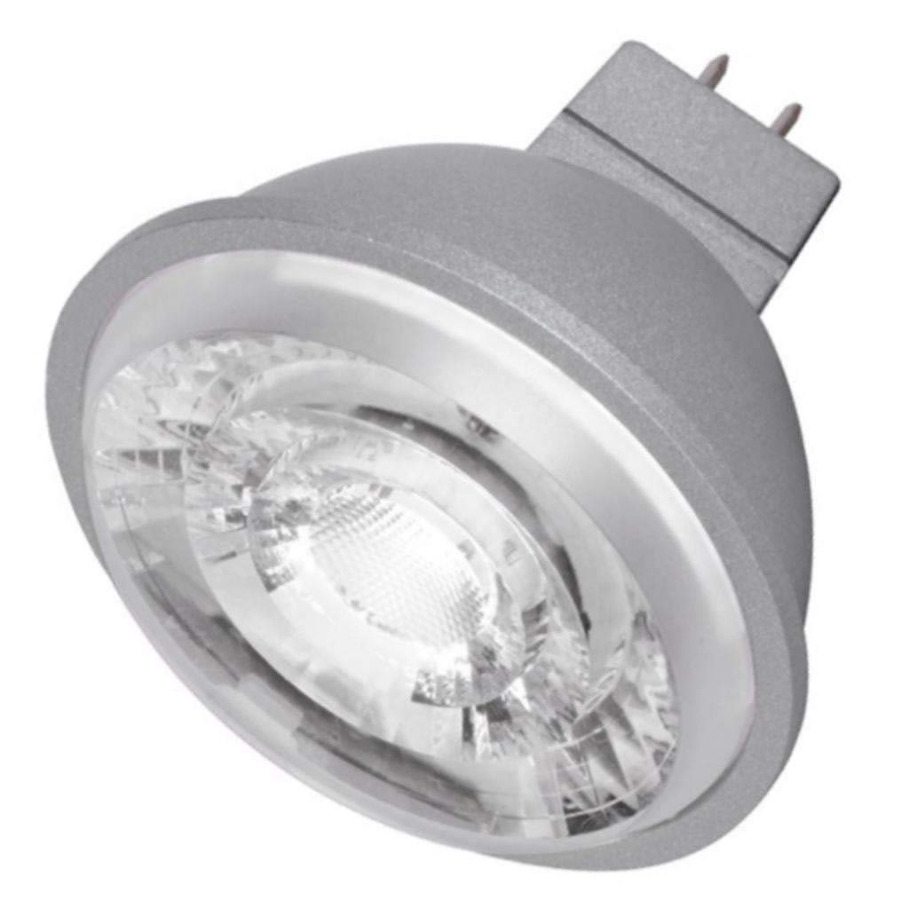 Satco S8640 - foco LED MR16 de 8 W con reflector de parte trasera plateada, base GU 5.3, regulable, haz de 40 grados, 2700 K