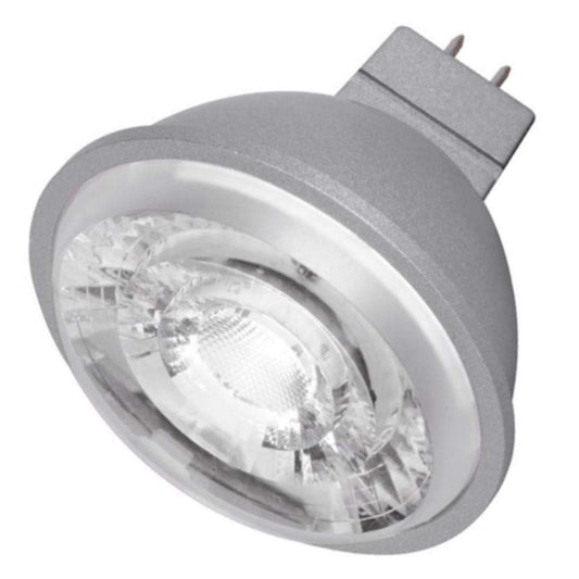 Satco S8640 - foco LED MR16 de 8 W con reflector de parte trasera plateada, base GU 5.3, regulable, haz de 40 grados, 2700 K