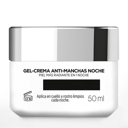 L'Oréal Paris crema noche antimanchas Glycolic Bright, 50ml - Gel crema facial con Acido Glicólico y Niacinamida que reduce todo tipo de manchas, Textura ligera y de rápida absorción.