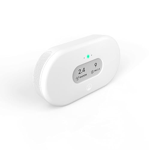 Airthings 2960 View Plus - Monitor de Calidad de Aire y radón Alimentado por batería (PM, CO2, VOC, Humedad, Temperatura, presión)