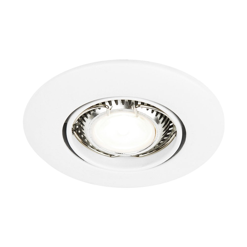 Tecnolite Lámpara Empotrado, Lámpara Empotrable, Dirigible, Base G4, Lámina de Acero, Color Blanco, 12 Volts,