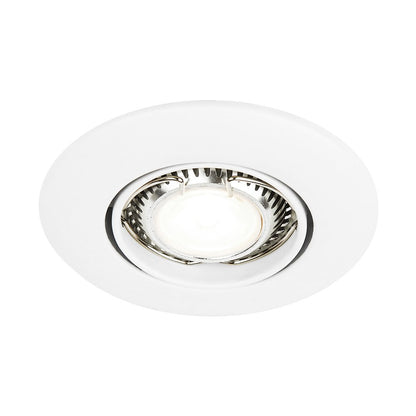 Tecnolite Lámpara Empotrado, Lámpara Empotrable, Dirigible, Base G4, Lámina de Acero, Color Blanco, 12 Volts,
