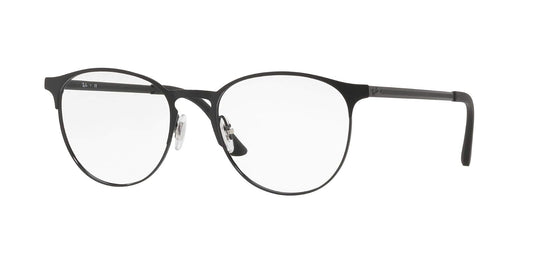 Marco para lentes con prescripción 0rx6375, Ray-Ban, Unisex adulto, Black on Matte Black/Demo Lens, 51 mm