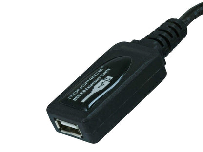 Monoprice 106149 Active Extension/Repeater Cable, USB 2.0 A Male to A Female, 32-Feet