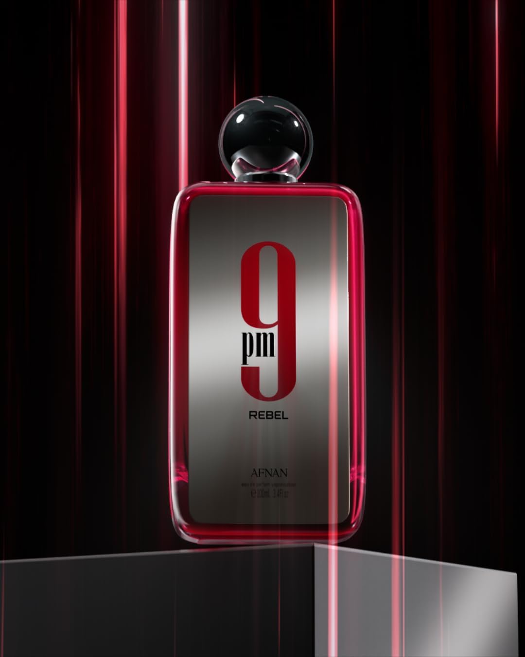 Afnan Agua de Perfume EDP 9PM Rebel (Red) para Adultos unisex, 100ml