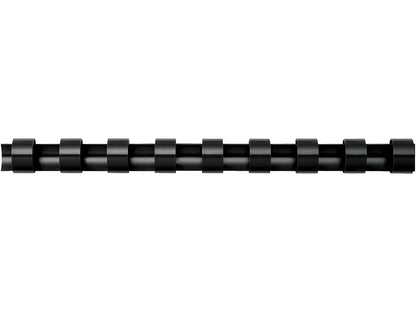 Fellowes Plastic Comb Binding Spines, 1/4 Inch Diameter, Black, 20 Sheets, 100 Pack (52366)