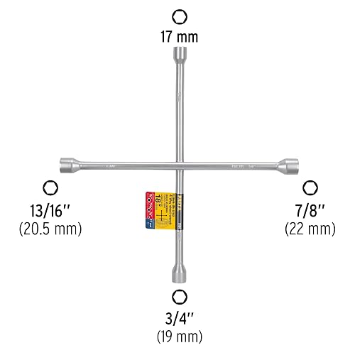 Pretul LLCR-18P, Llave de cruz para auto, fabricada en acero, 18"